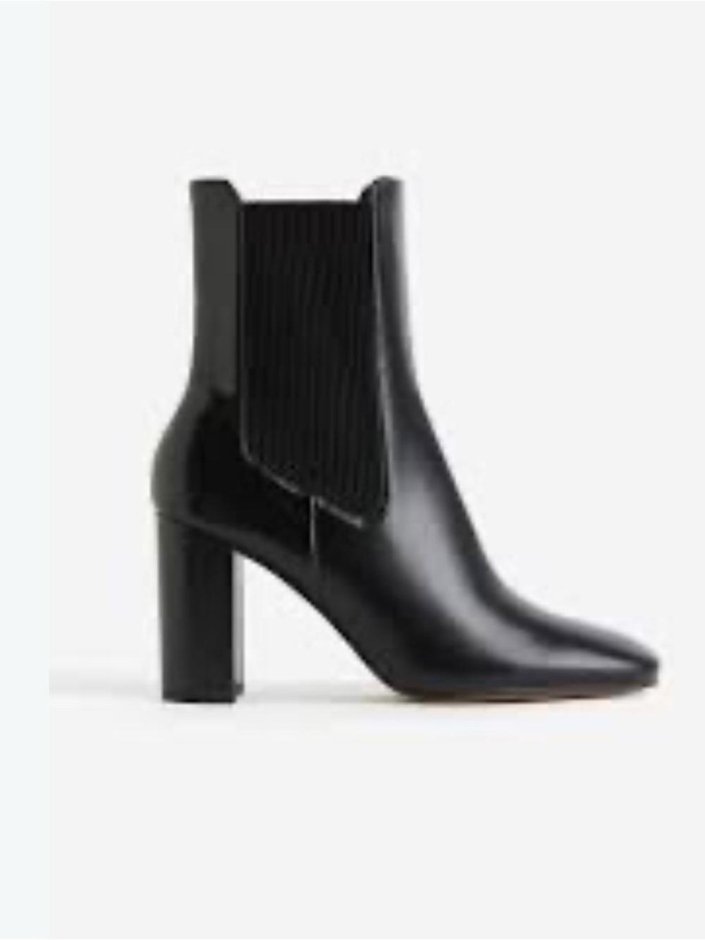 H&M black heeled Chelsea boot